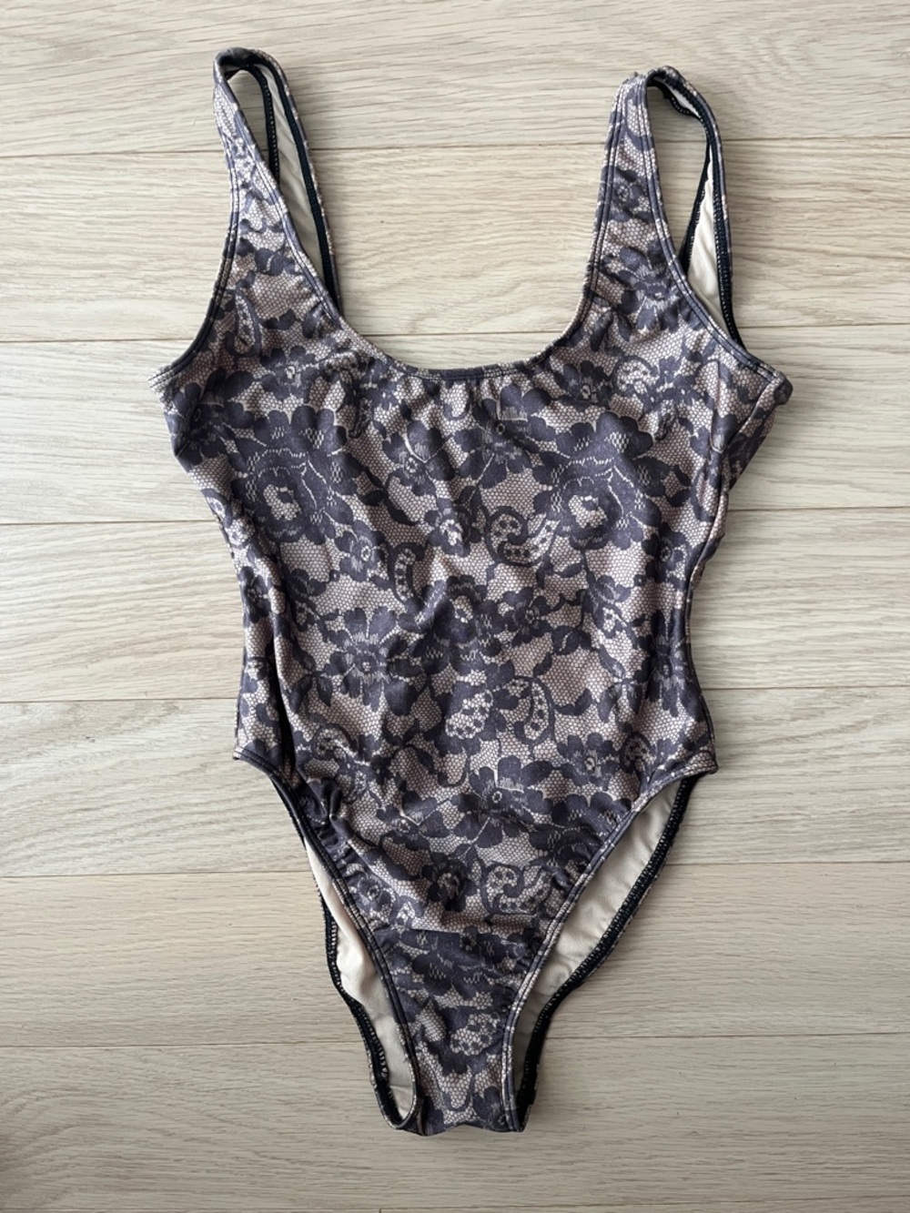 American Apparel lace print body suit